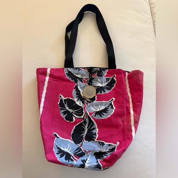 HUGE SALE! BOHO HANDMADE VINTAGE COTTON CANVAS HANDLES 15” X 12.5” TOTE BAG - Picture 1 of 7